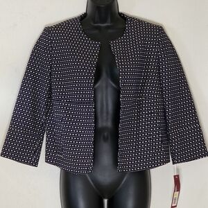 Merona Navy and White Textured Blazer